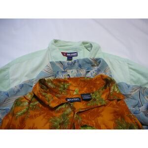 Lot of 3 Hawaiian Style 2-XL 1-XX Mens Shot Sleeve Shirts